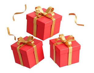 Obraz premium Floating Gift Box with Ribbon