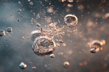 Water Bubbles with Splashes