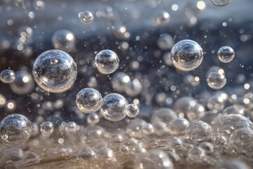 Floating Bubbles in Water
