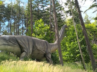 Fototapeta premium dinosaur in the grass