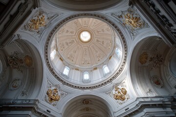 Ornate Dome with Gold Ornamentation Interior Architecture