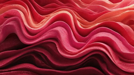 Fototapeta premium Abstract red pink wavy texture background