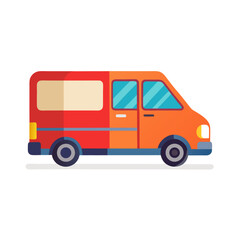 red truck isolated on white