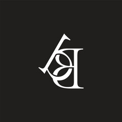 letters bb 3d linked overlapping flat logo vector