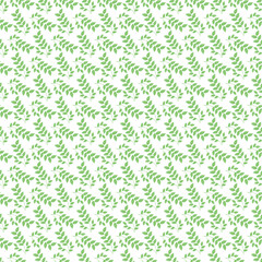 Seamless Green Leaf Patterned Background Design for Nature Inspired Projects