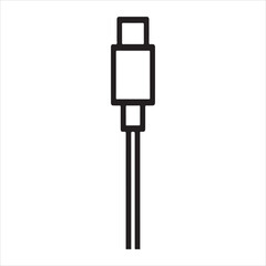 Isolated old electric lamp post with vintage street light and black electrical plug