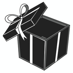 black and white gift box