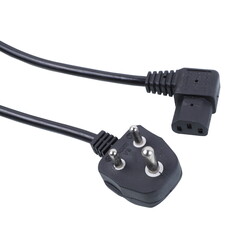 Computer power cable isolated image 