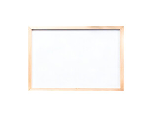 A versatile blank whiteboard with a natural wooden frame offers a clean space for your creative ideas.
