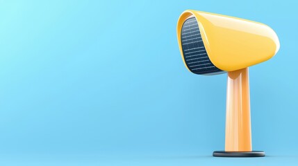 Retro Style Desk Lamp with Bright Yellow Shade and Stand