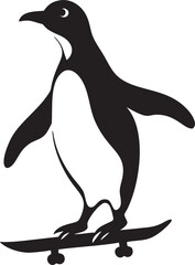 silhouette of a penguin