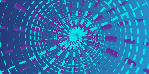 Fototapeta premium modern simple line pattern vector ilustration dotted circle texture concept glossy good art elegant