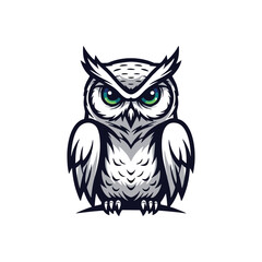 owl on a branch logo