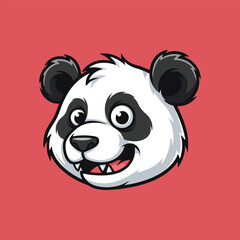 panda head mascot vector illustration