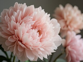 Elegant Peony Flower Heads - Studio Shot