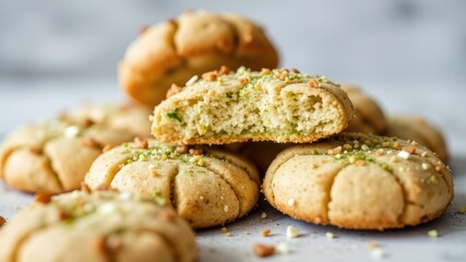Healthy Gluten Free White Chocolate Matcha Shortbread Biscuits