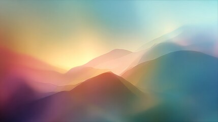 Dreamy Sunrise over Misty Mountains