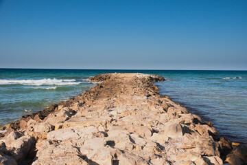 San Cataldo coast, in Salento. Lecce, Apulia Region, Italy