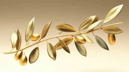 style gold olive branch