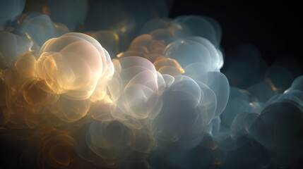 Abstract translucent shapes