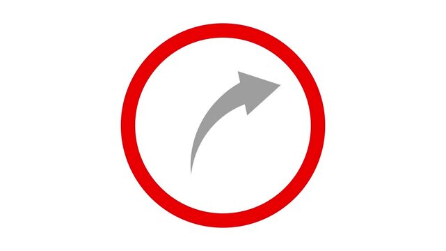 loading Bar icon with Right arrow icon animation on a white background.