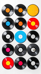 Minimal R&B, Vinyl record featuring just artist initials on a monochrome background.