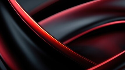 Abstract Red and Black Swirls: A Study in Contrast and Flow