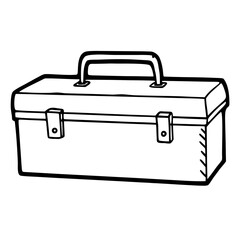 Clean and simple toolbox with straight lines and shape  
