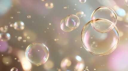Abstract bubbles pastel color pattern