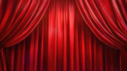 drapery red theater curtains