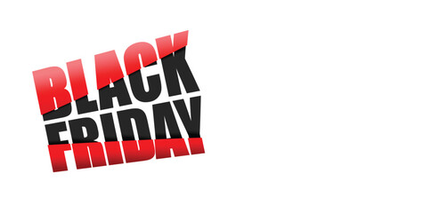 Black Friday banner design. Black Friday promotional banner design. Vector Illustration.

