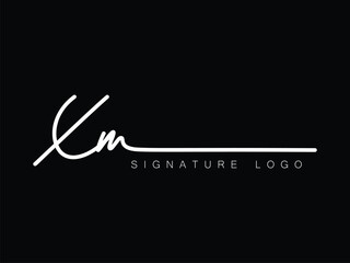 XM Handwritten initial letter, XM simple signature vector XM logo , XM beauty logo , XM photography letter logo design.