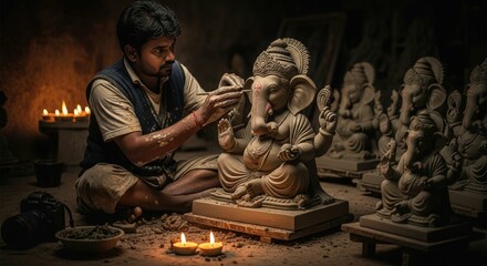 Obraz premium Ganpati, Lord Ganesha 