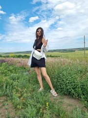 girl in a field