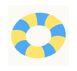 Obraz premium Vector Illustration of a Summer Inflatable Swim Ring