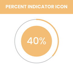 40 Percent Circular UI Icon