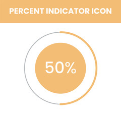 50 Percent Circle Status Icon