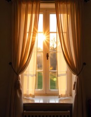 window with curtains