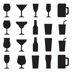 Assortment of Beverage Containers glass bottle