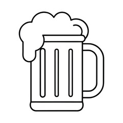 Frothy beer mug illustration drink beverage
