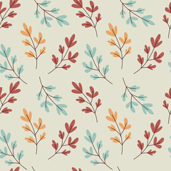 Seamless Autumn Leaves Pattern