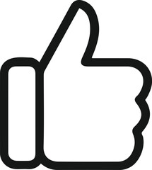 Thumbs Up Icon – Minimal Like Button Vector for Social Media and Web UI