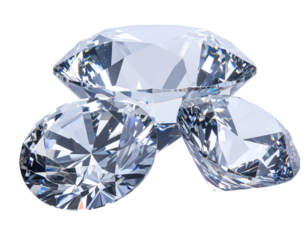 Exquisite faceted diamonds radiate captivating brilliance, representing purity, wealth, and lasting value.