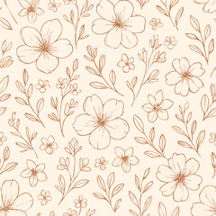 Fototapeta premium seamless pattern with flowers