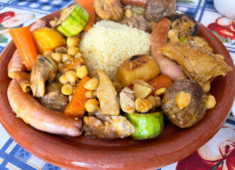 Traditional spanish lunch arroz al horno