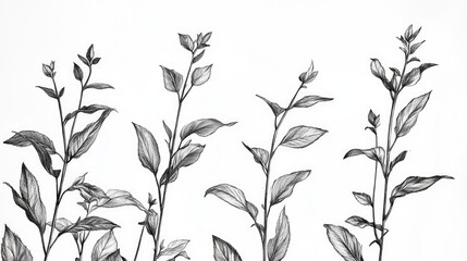 detail plant line drawing