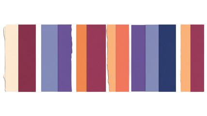 Abstract vertical stripes with a torn paper effect in warm and cool colors
