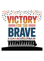 Naklejka premium Vj Day Typography T-Shirt Design Quote