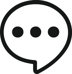 Message Chat Icon – Communication, Conversation, Speech Bubble Symbol