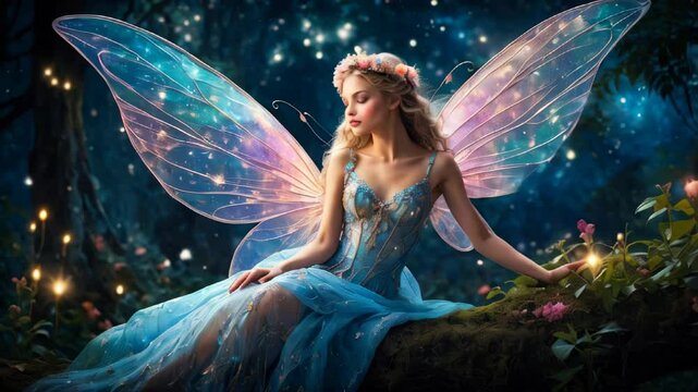 A beautiful fairy, dreamy atmospheric composition